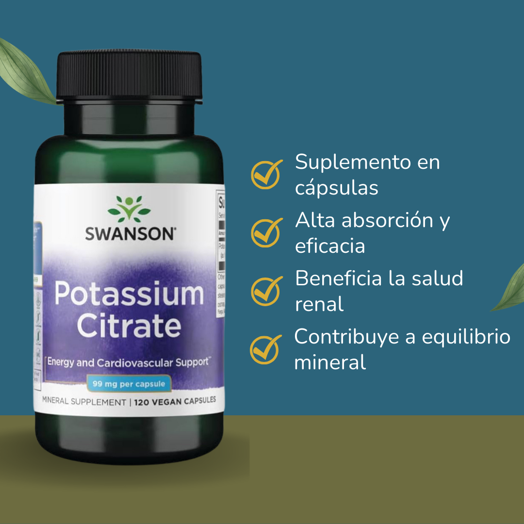 Swanson Citrato de Potasio 99 mg