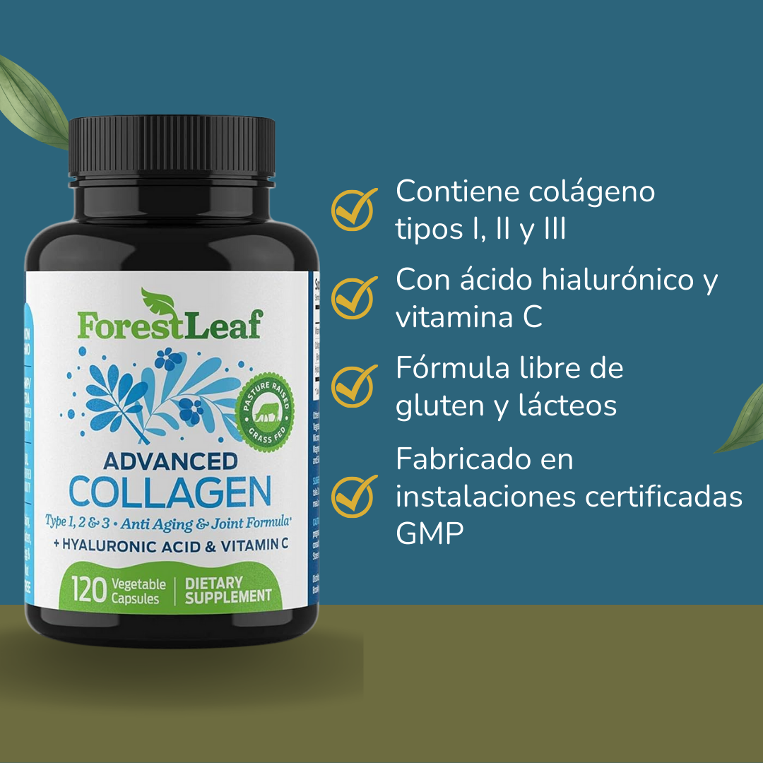 ForestLeaf Multi Advanced Collagen con Ácido Hialurónico y Vitamina C