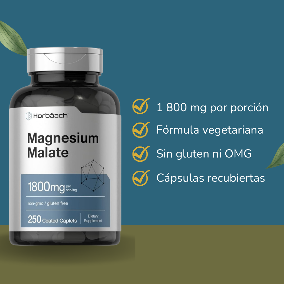 Horbaach Malato de Magnesio 1800 mg