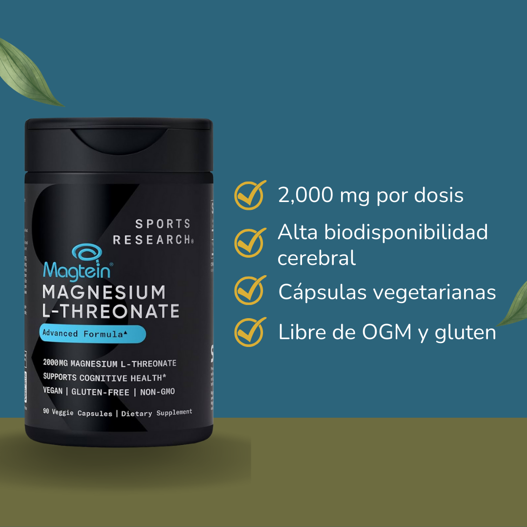 Sports Research Magtein Magnesio L-Treonato 2000 mg