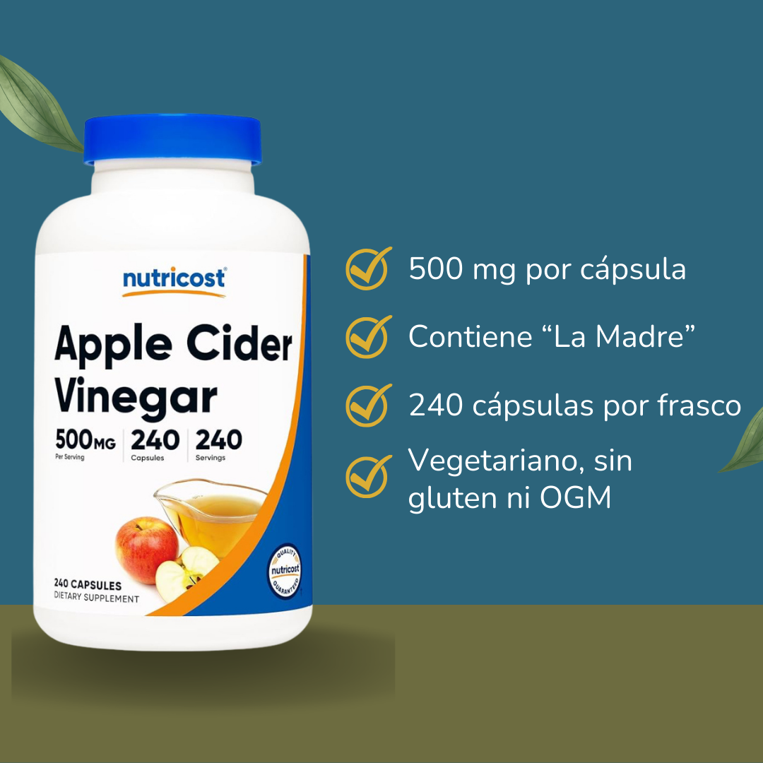Nutricost Vinagre de Manzana 500 mg