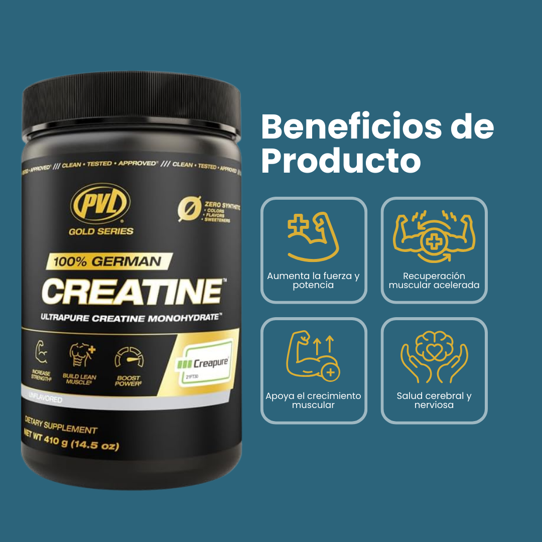 PVL Gold Series Creatina 410 g – 100% German Creapure