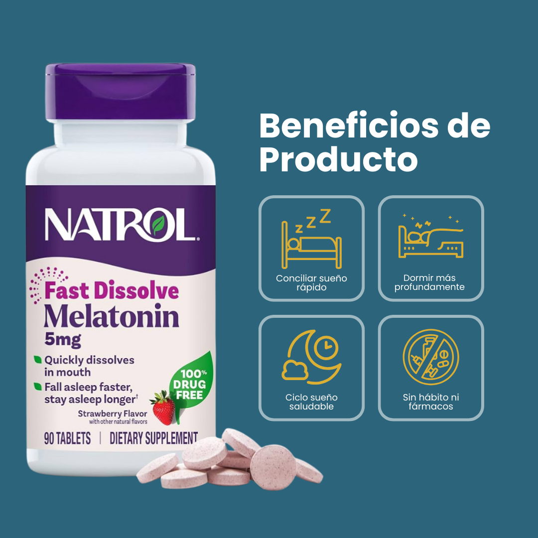 Natrol Melatonina 5 mg – Disolución Rápida