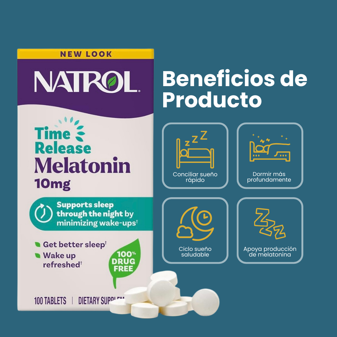 Natrol Melatonina 10 mg – Liberación Prolongada