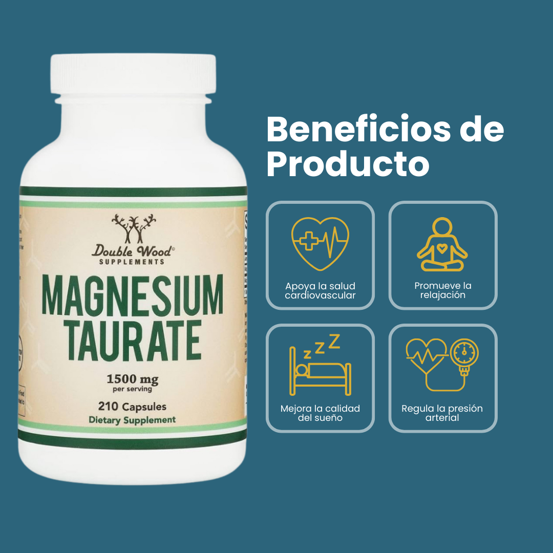 Double Wood Taurato de Magnesio 1500 mg