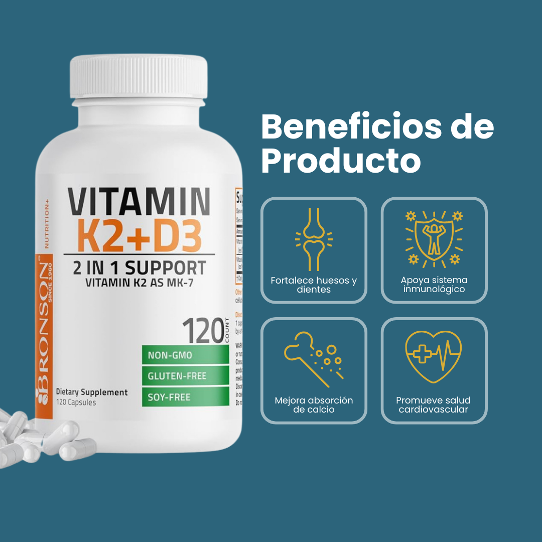 Bronson Vitamina D3 + K2 – 5,000 UI
