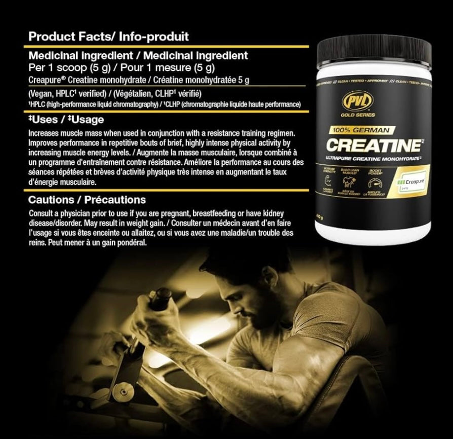PVL Gold Series Creatina 410 g – 100% German Creapure
