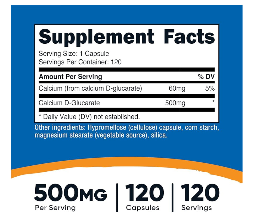 Nutricost Calcium D-Glucarate 500 mg