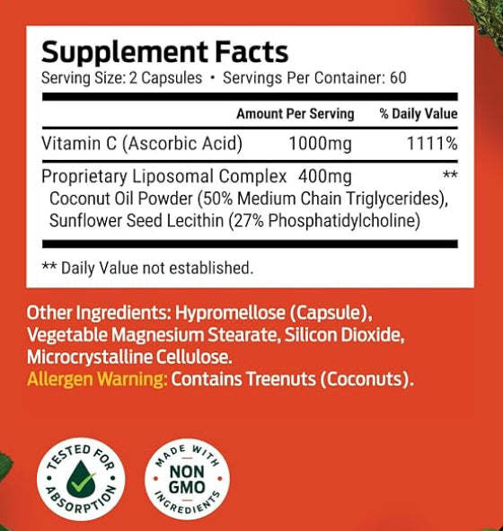 ForestLeaf Vitamina C Liposomal 1,000 mg