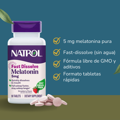 Natrol Melatonina 5 mg – Disolución Rápida