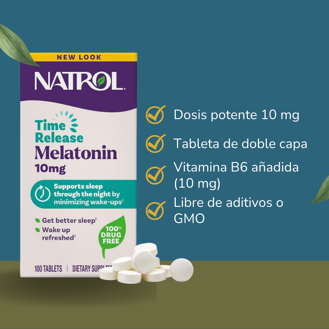 Natrol Melatonina 10 mg – Liberación Prolongada