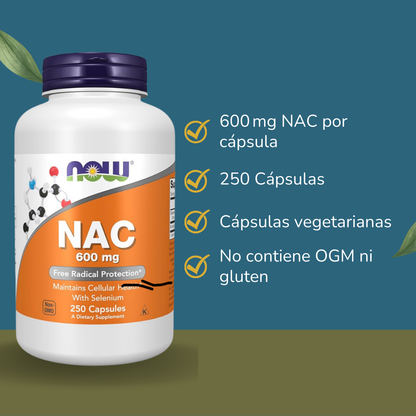 NOW NAC 600 mg con Selenio
