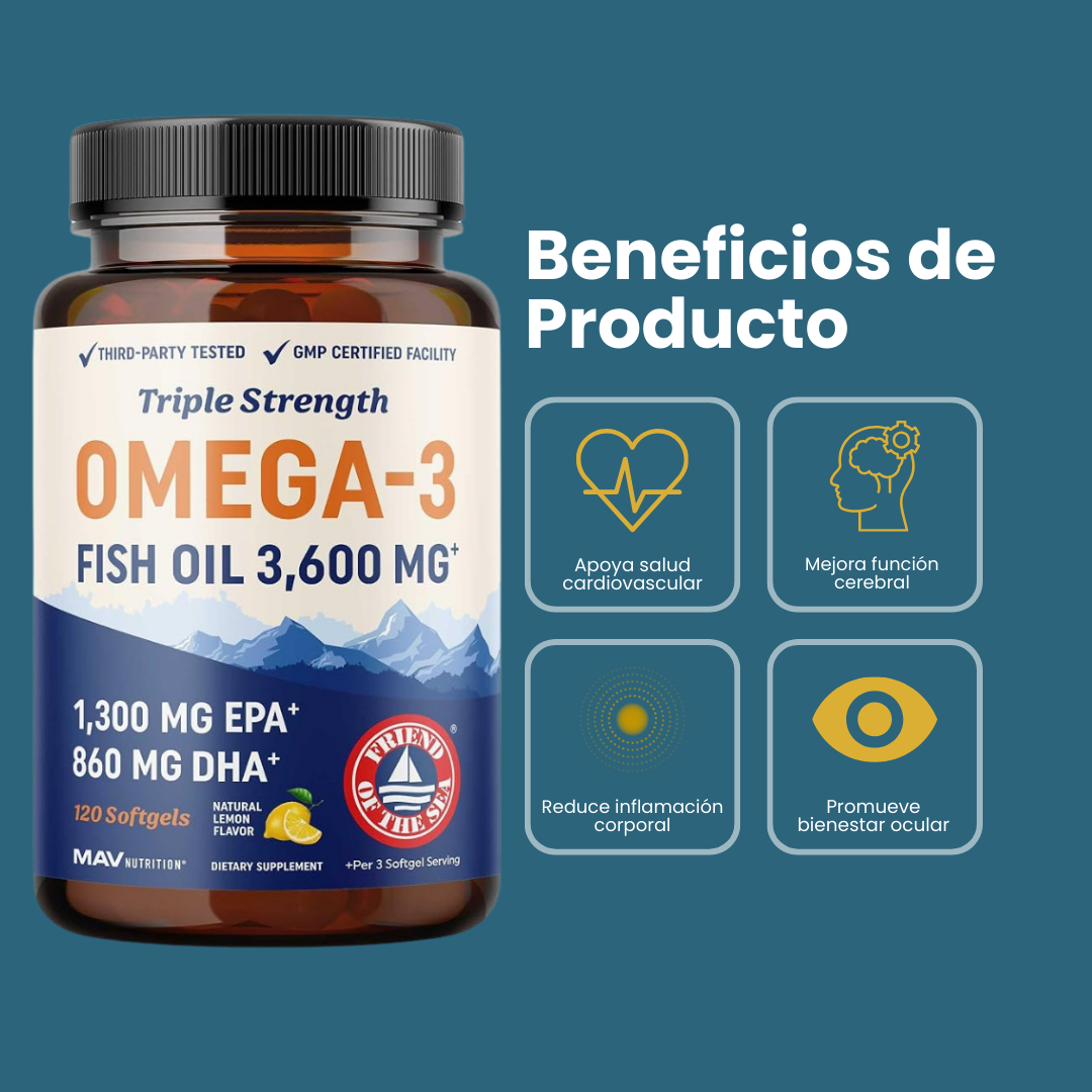 MAV Nutrition Omega-3 Triple Strength 3,600 mg