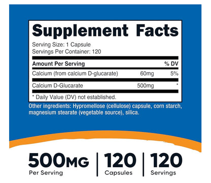 Nutricost Calcium D-Glucarate 500 mg