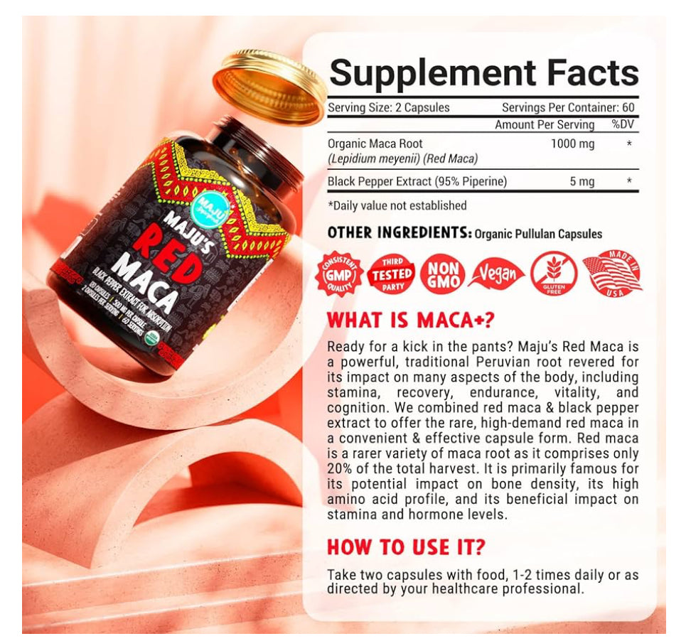 Maju Superfoods Maca Roja 500 mg