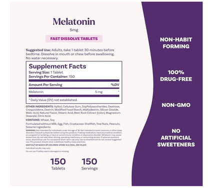 Natrol Melatonina 5 mg – Disolución Rápida