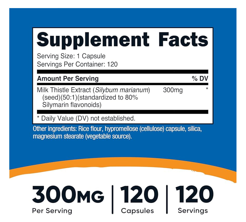 Nutricost Cardo Mariano (Milk Thistle) 1,000 mg