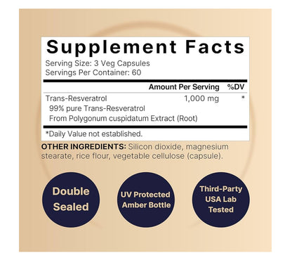 NatureBell Resveratrol 1,000 mg