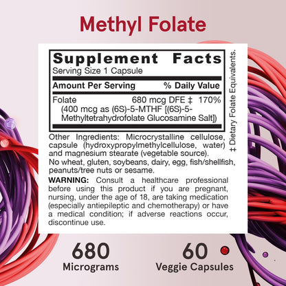 Metil-Folato (Vitamina B9 Activa) 400 mcg