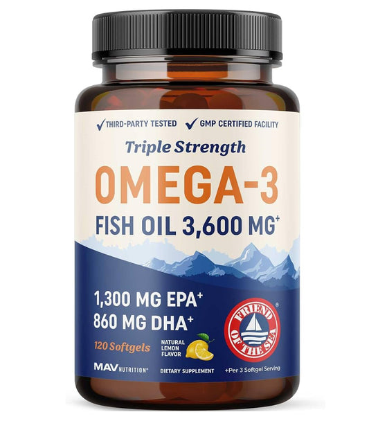 MAV Nutrition Omega-3 Triple Strength 3,600 mg