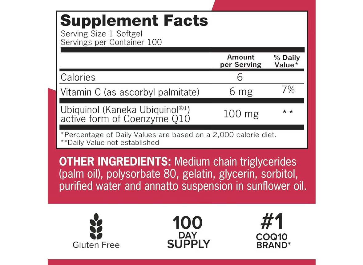 Ubiquinol (CoQ10 Activo) 100 mg