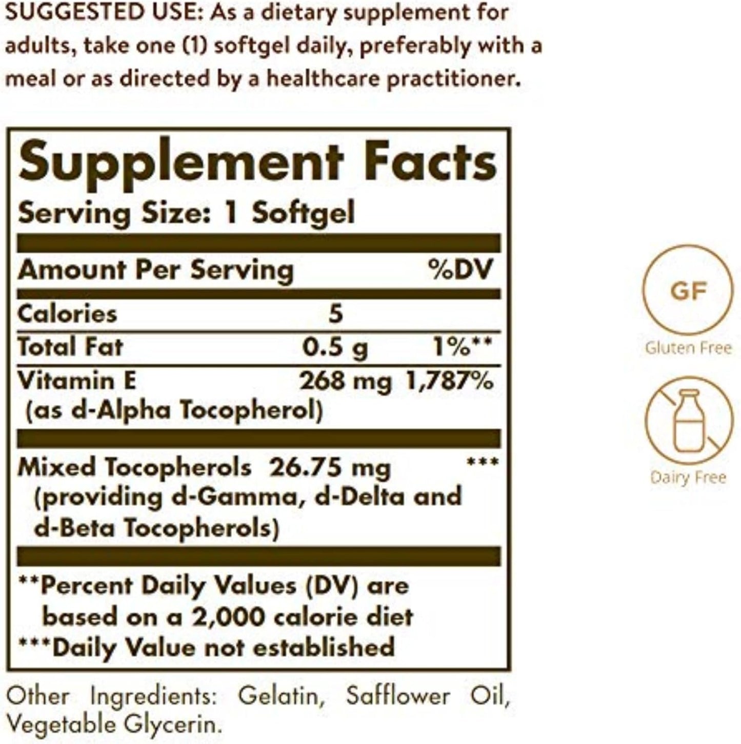 Vitamina E 400 IU (268 mg) Solgar®