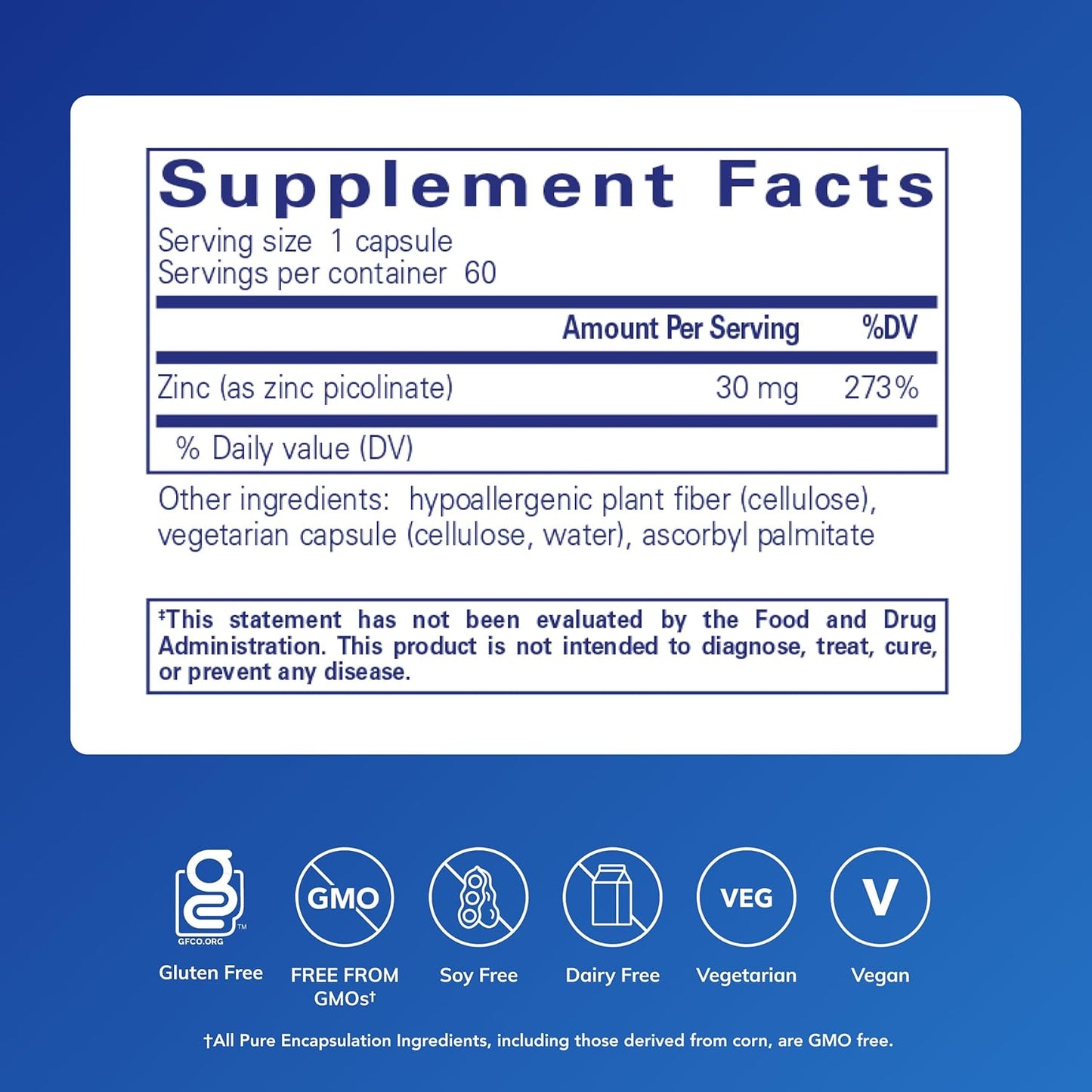 Zinc Picolinato 30 mg