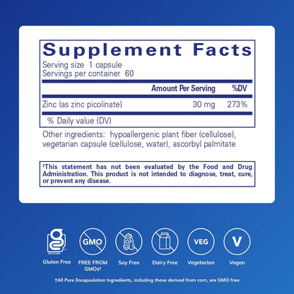 Zinc Picolinato 30 mg