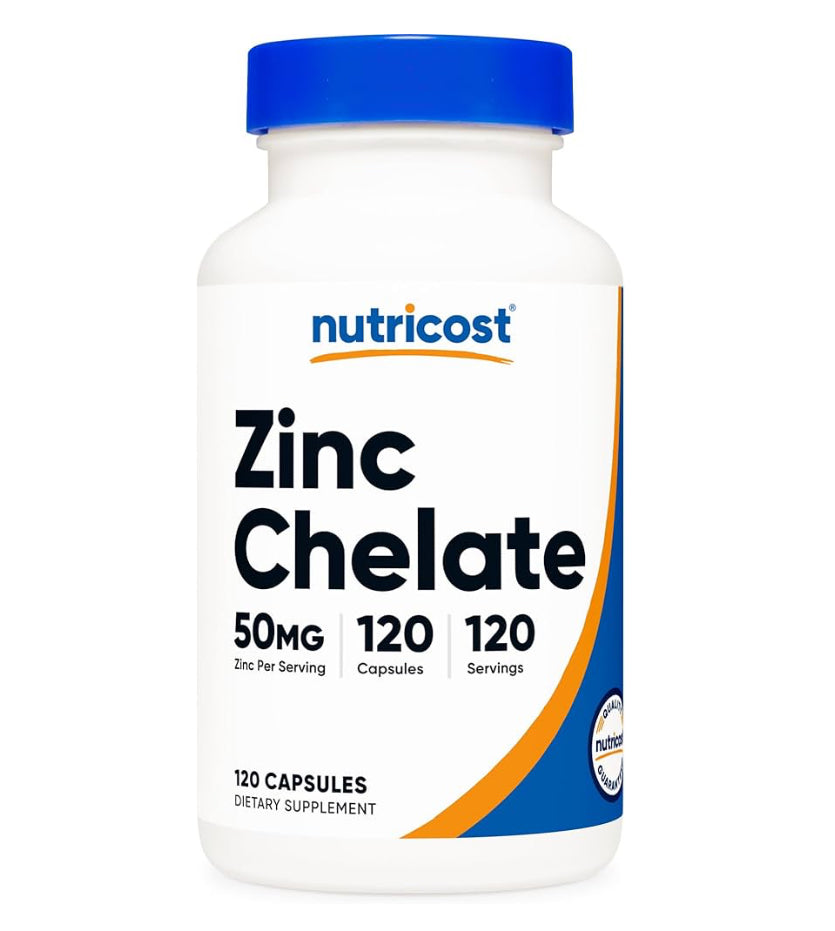 Nutricost Zinc Quelado 50 mg