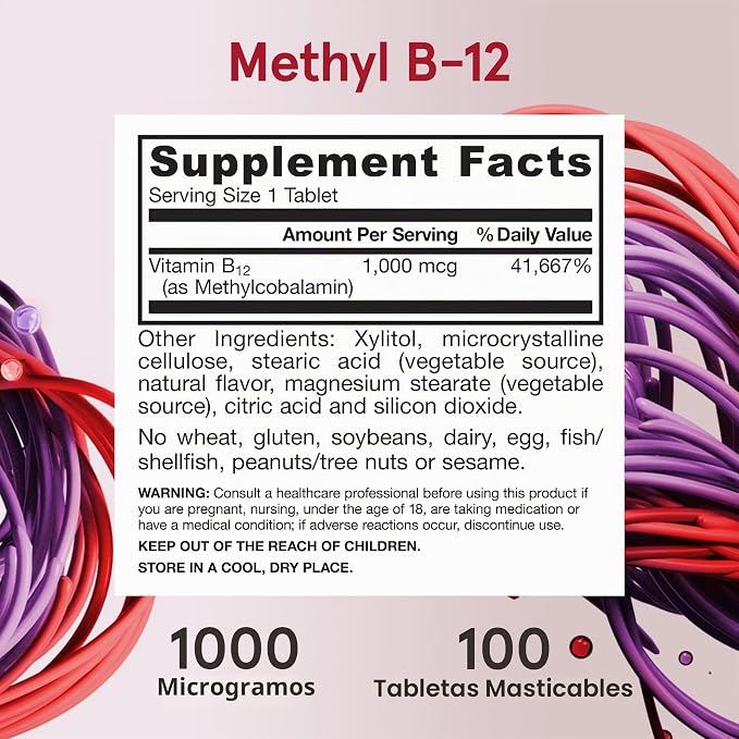 Metil B-12 (Metilcobalamina) 1000 mcg Jarrow Formulas®