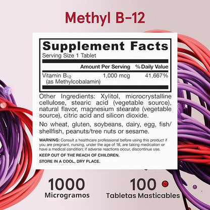 Metil B-12 (Metilcobalamina) 1000 mcg Jarrow Formulas®