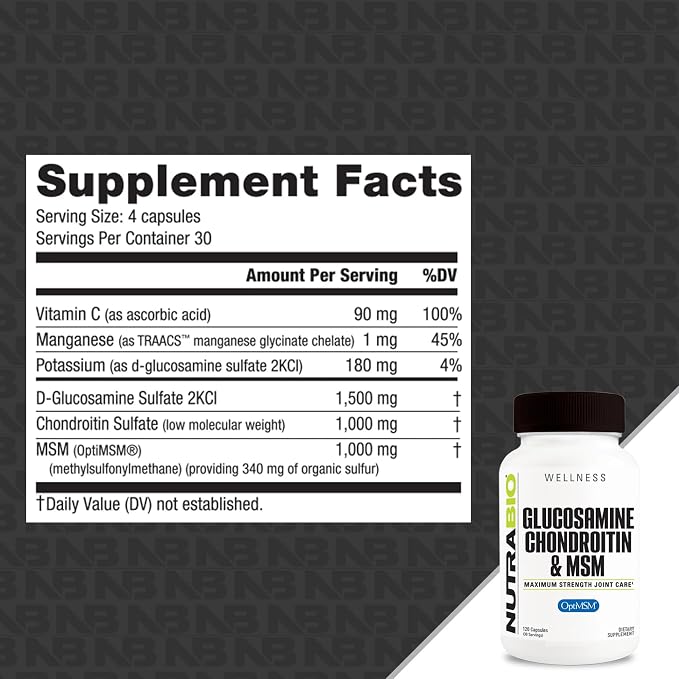 Glucosamina + Condroitina + MSM NutraBio®