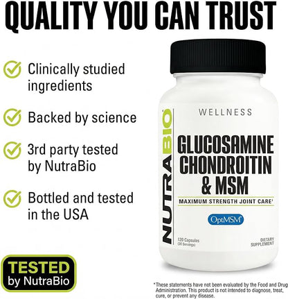 Glucosamina + Condroitina + MSM NutraBio®